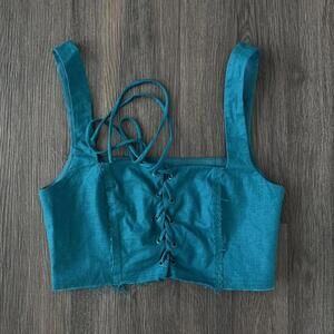 House of Harlow Women's Blue and Green Corset